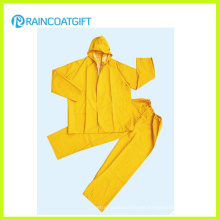 2PCS amarillo PVC poliéster PVC Rainsuit